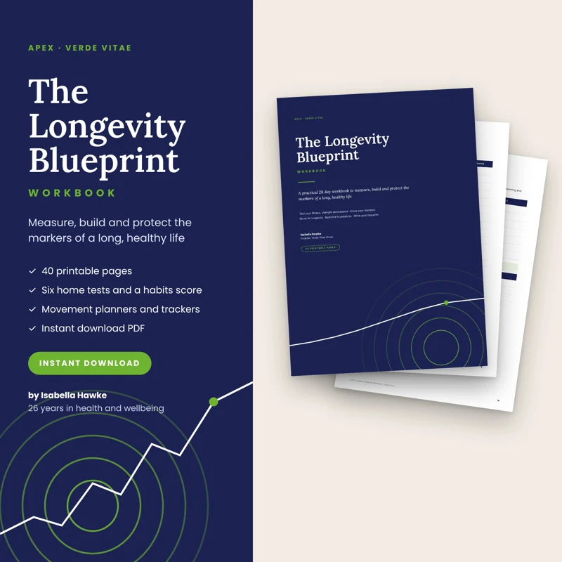 APEX Longevity Blueprint Workbook workbook cover from the Verde Vitae store